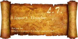 Lippert Tivadar névjegykártya